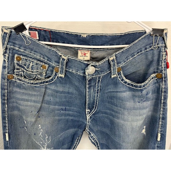 True Religion two piece embellished  jean jacket and Pants-Size:38.   Jacket X/L - Picture 10 of 14